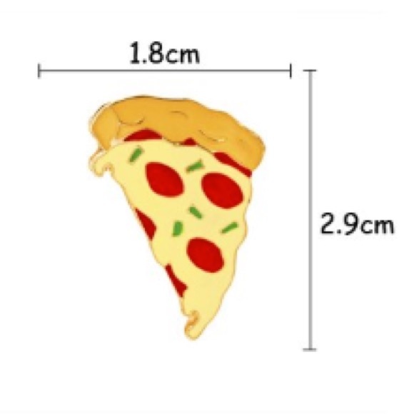 NEW Burger Hot Dog Pizza Set of 3 Enamel Pins - Picture 3 of 4